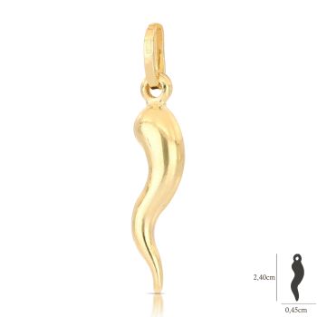 Pendente corno napoletano lucido