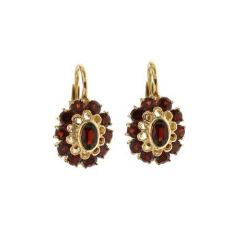 Garnet gem earrings