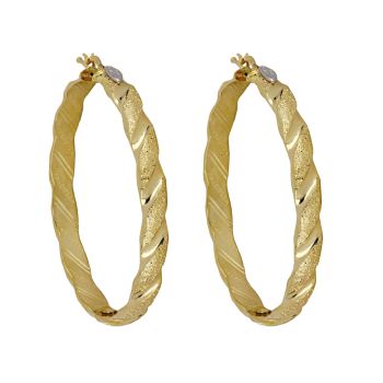 Polished and hammered hoops