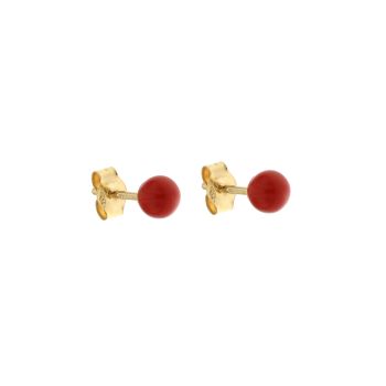 Coral bead earrings