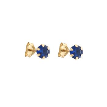 Blue gem solitaire earring