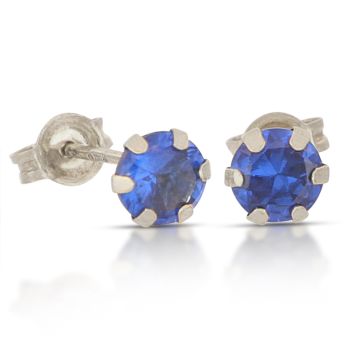 Orecchini solitario blue