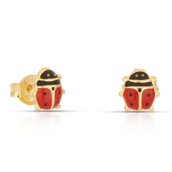 Orecchini a forma di coccinella smaltati