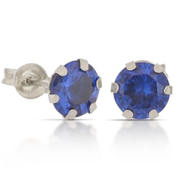 Orecchini solitario blue