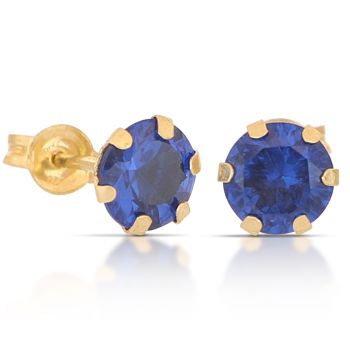 Orecchini solitario blue