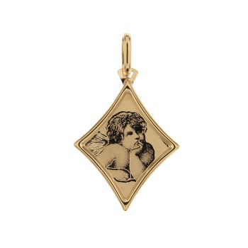 Medaglia con immagine di un angelo