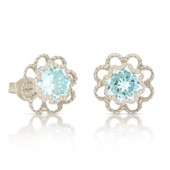 Orecchini punto luce azzurro