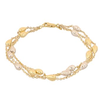 Bracciale martellato bicolore