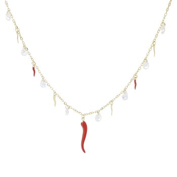 White gem necklace
