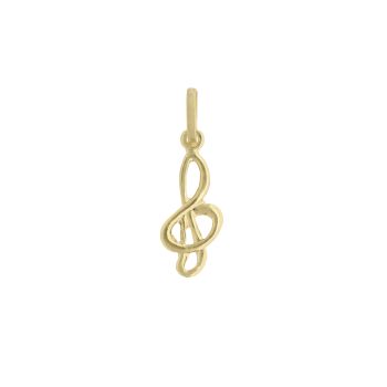 Treble clef shaped pendant