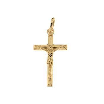 Hollow stamped Cross with Christ