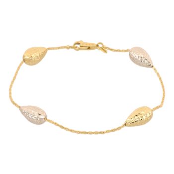 Bracciale martellato bicolore