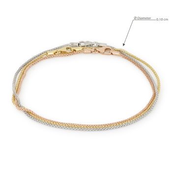 3 Pop-Corn cable bracelet