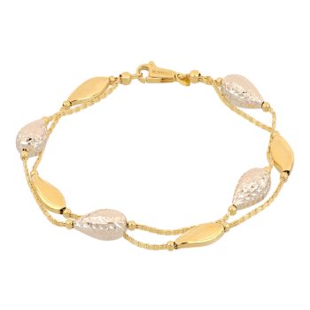 Bracciale martellato bicolore