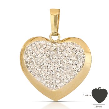 Pendente cuore giallo