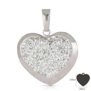 Pendente cuore bianco