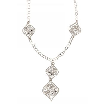 Y-shape fretworked necklace