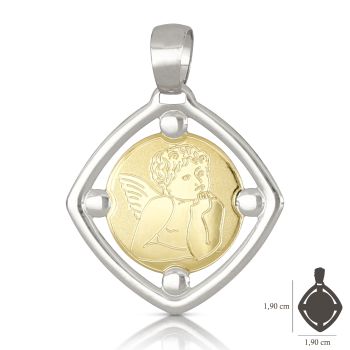 Medaglia con immagine di un angelo