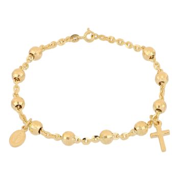 Bracciale rosario sfaccettato giallo