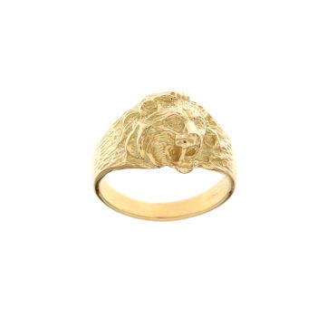 Anello con testa di leone