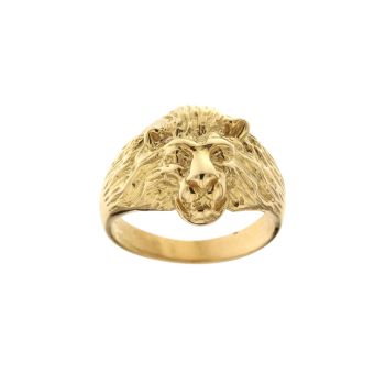 Lion head plain ring