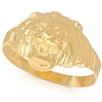 Lion head hollow ring