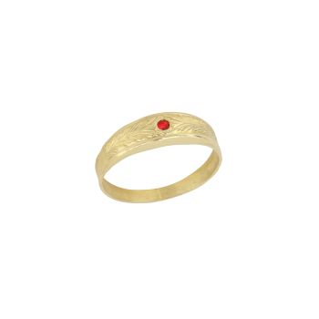 Red zircon ring