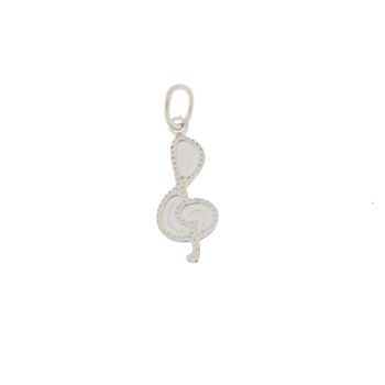 treble clef shaped pendant