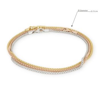 3 Pop-Corn cable bracelet