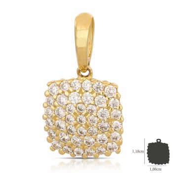Pendente pave' quadrato