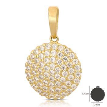 Pendente pave' tondo, 2 misura