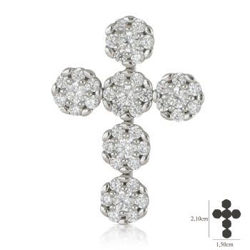 Croce con zirconi bianchi