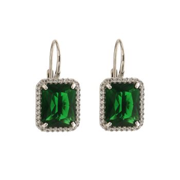 Orecchini con pietra verde