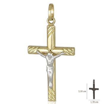 Hollow stamped Cross with Christ