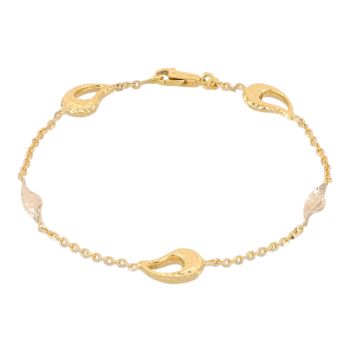 Bracciale martellato bicolore