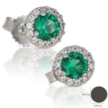 Orecchini con pietra verde