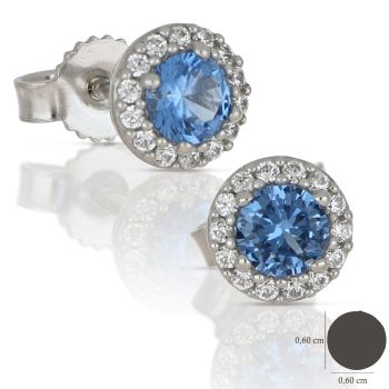 Orecchini con pietra azzurra
