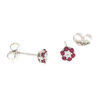 Orecchini con pietre rosse