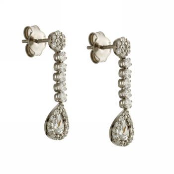 Drop shaped zircon earrings