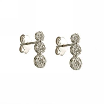 White zircon earrings