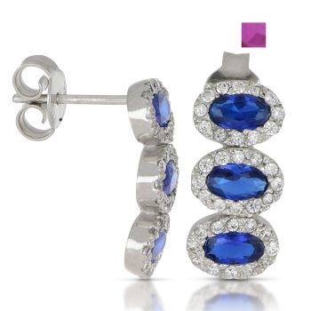 Orecchini con pietre blue