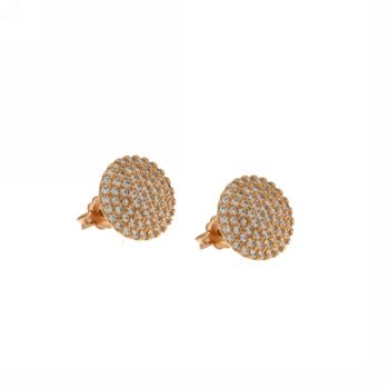 Disk shaped stud earrings