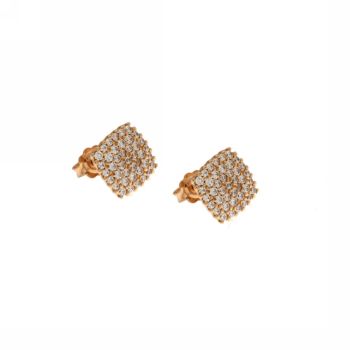 Square shaped stud earrings