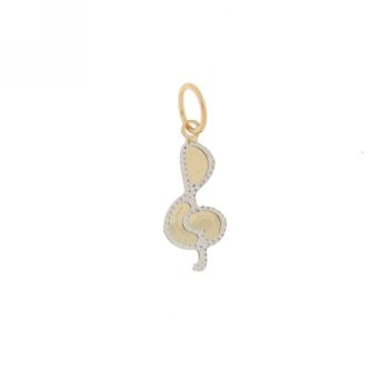 treble clef shaped pendant