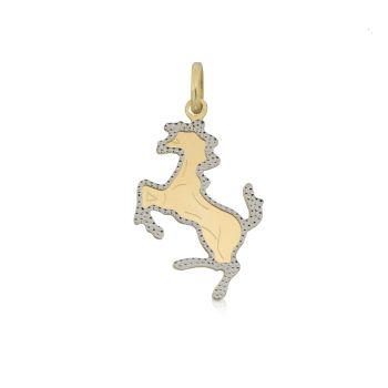 Rampant horse shaped pendant