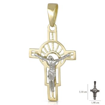 Croce a lastra traforata con Cristo
