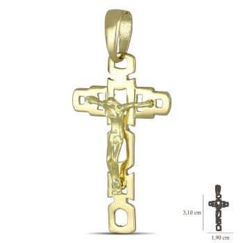Solid gold Cross with Christ