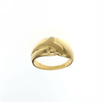 Polished and satin finished ring