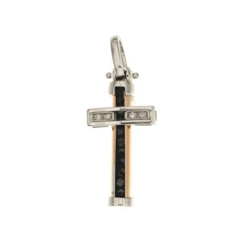 Cross with black spinel