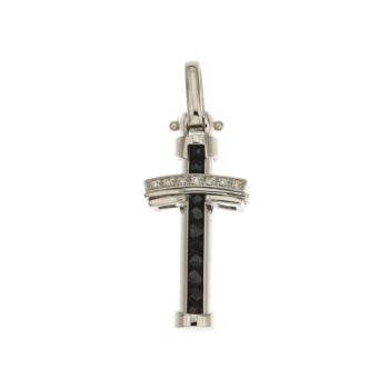 Cross with black spinel